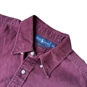 100% Cotton Ralph Lauren XXL Maroon Button Down